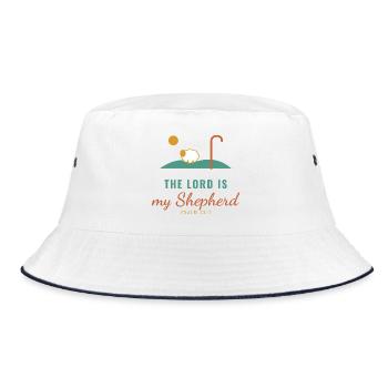 The Lord Is My Shepherd – Psalm 23:1 - Bucket Hat - Weiß/Navy - Vorne