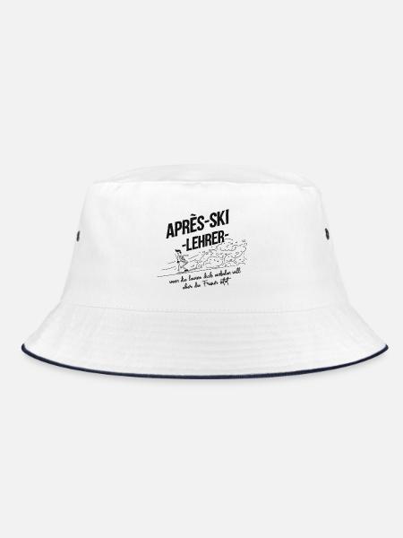 Après Ski Lehrer - Bucket Hat - Weiß/Navy