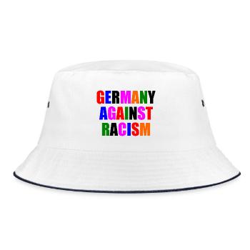 Germany against racism - Bucket Hat - Weiß/Navy - Vorne