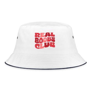 Real Boobs Club - Bucket Hat - white/navy - Front