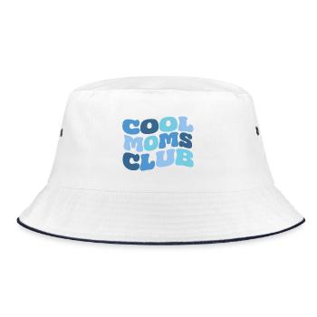 Cool Moms Club - Bucket Hat - Weiß/Navy - Vorne