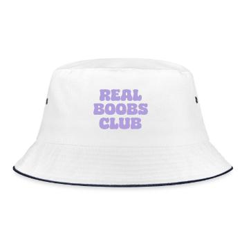 Real Boobs Club - Bucket Hat - white/navy - Front