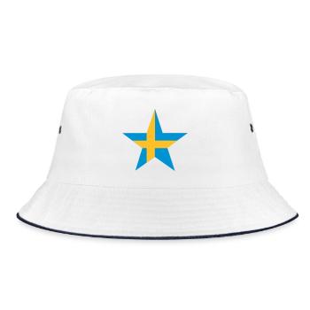Swedish star - Bucket Hat - white/navy - Front