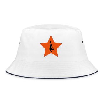 Basketball star - Bucket Hat - white/navy - Front