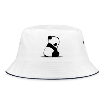 Panda - Bucket Hat - Weiß/Navy - Vorne