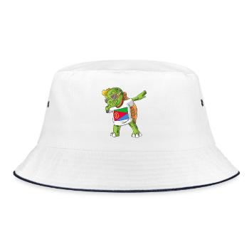 Eritrea Dabbing turtle - Bucket Hat - white/navy - Front