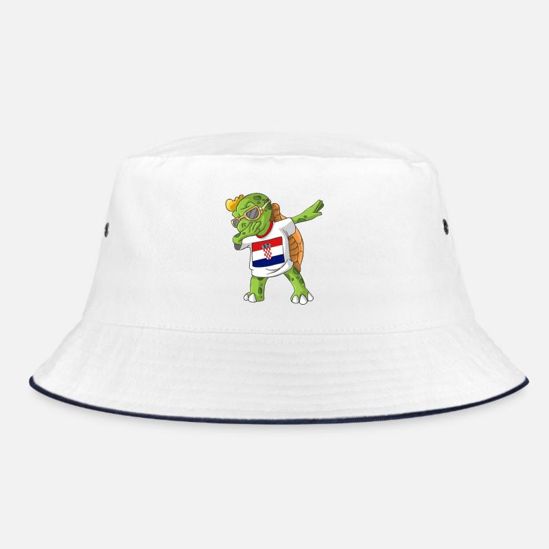 Croatia Dabbing turtle Bucket Hat