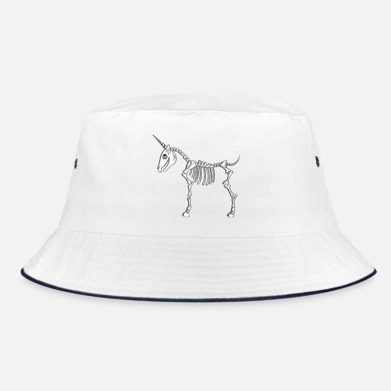 Einhorn Skelett - Einhörner - Fabelwesen - Comic Bucket Hat
