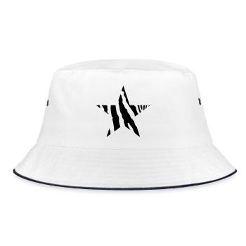 Zebra star - Bucket Hat - white/navy - Front
