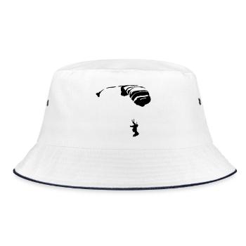 parachuting - Bucket Hat - white/navy - Front