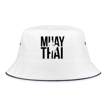 muay thai - Bucket Hat - white/navy - Front
