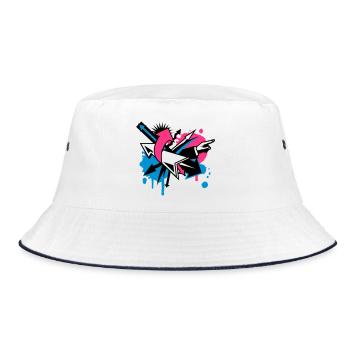 Arrows in different directions - Bucket Hat - white/navy - Front