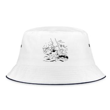 Swimmer - Bucket Hat - white/navy - Front