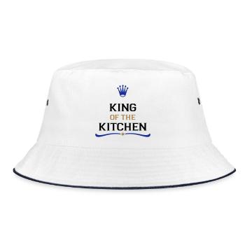 cook on - Bucket Hat - white/navy - Front