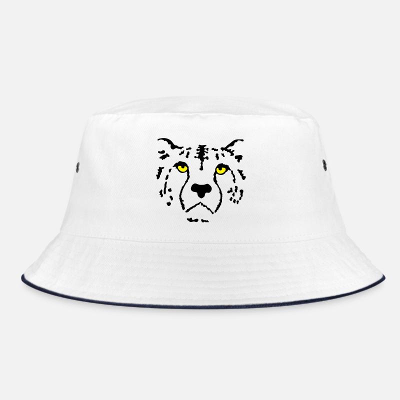 cheetah - Bucket Hat - white/navy