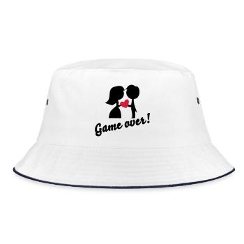 wedding - Bucket Hat - white/navy - Front