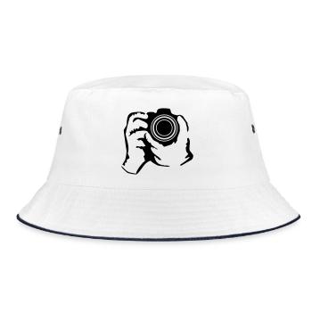 photographer - Bucket Hat - white/navy - Front