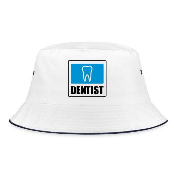 Dentist - Bucket Hat - Weiß/Navy - Vorne