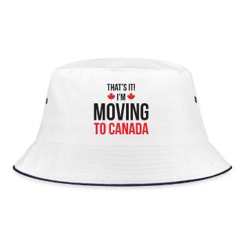 That's it! I’m Moving to Canada - Bucket Hat - white/navy - Front