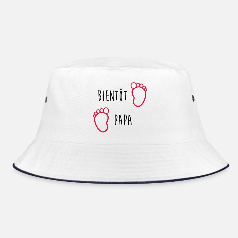Bientôt Papa / Bébé / Naissance / Enceinte / Baby - Bob - blanc/marine