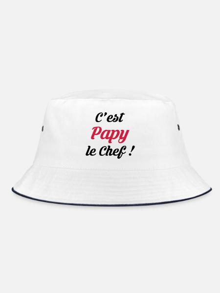 Papy / Grand Pere / Naissance / Bébé Cuisine Chef - Bob - blanc/marine