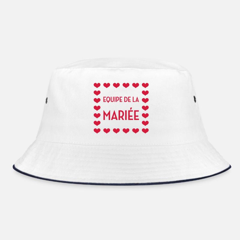 Equipe de la Mariée / Mariage / EVJF / EVG / Amour - Bob - blanc/marine