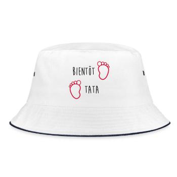 Tante / Tata / Marraine / Oncle / Nourrice / Bébé - Bob - blanc/marine - Devant