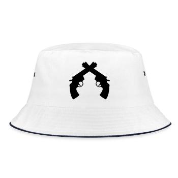 Police - Policeman - Cop - Policier - Polizei - Bucket Hat - white/navy - Front