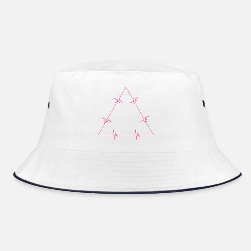 Triangle heartbeat pink Bucket Hat
