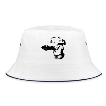 Tête de whippet - Bob - blanc/marine - Devant