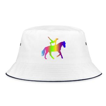 Volti bunt - Voltigierer Geschenk - Bucket Hat - Weiß/Navy - Vorne
