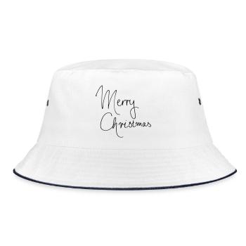Merry Christmas - Bucket Hat - white/navy - Front