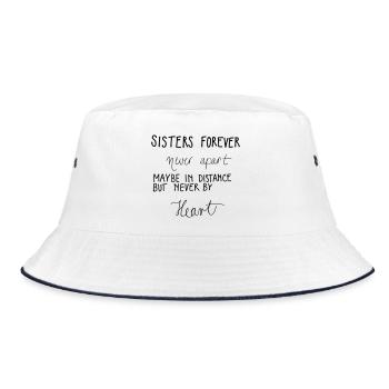 SISTERS FOREVER - Bucket Hat - white/navy - Front