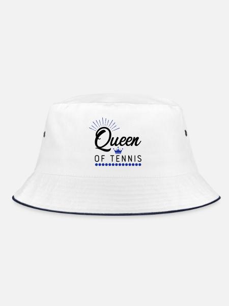 Tennis - Bucket Hat - Weiß/Navy - Vorne