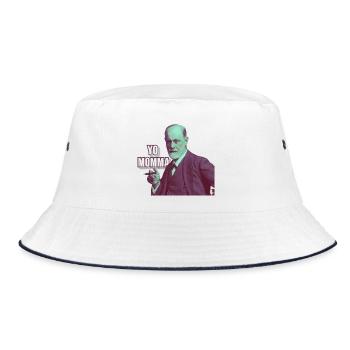 Freud - Yo Momma - Bucket Hat - white/navy - Front