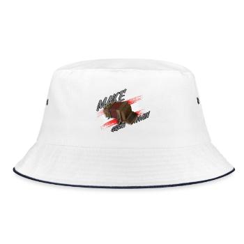 MAKE Quetschn GREAT AGAIN | ZiachON! - Bucket Hat - Weiß/Navy - Vorne