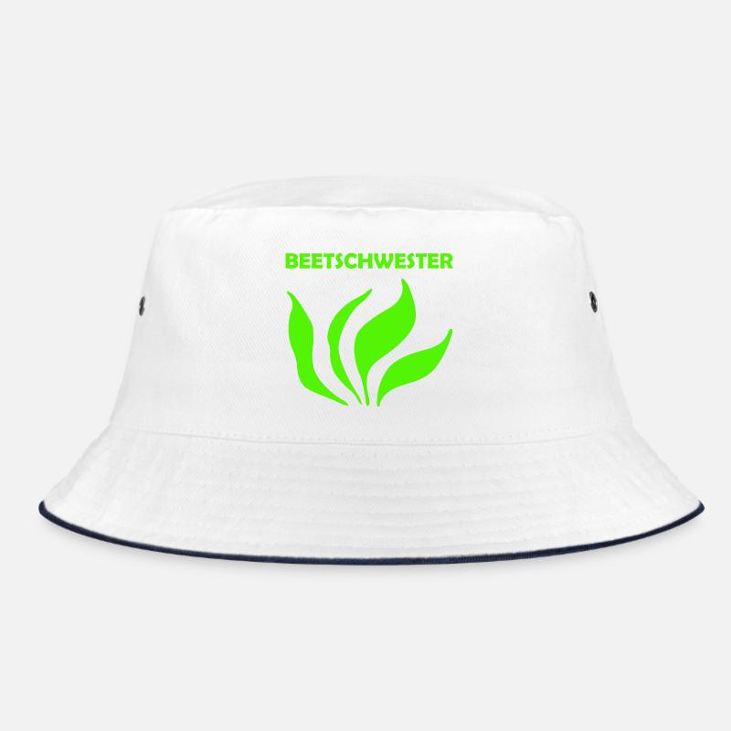 Beetschwester - Bucket Hat - Weiß/Navy