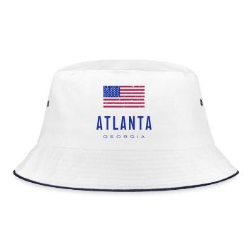 Atlanta /// Georgia - Bucket Hat - white/navy - Front