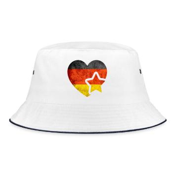 Mon coeur pour l'Allemagne - Drapeau allemand - Bob - blanc/marine - Devant