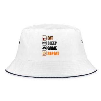 Geek Routine - Bucket Hat - white/navy - Front