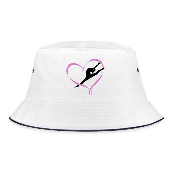 Dance - Bucket Hat - Weiß/Navy - Vorne