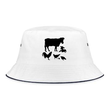 Vache veau poulets coq poussins - Bob - blanc/marine - Devant