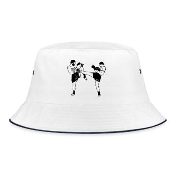 Kickboxing - Bucket Hat - white/navy - Front