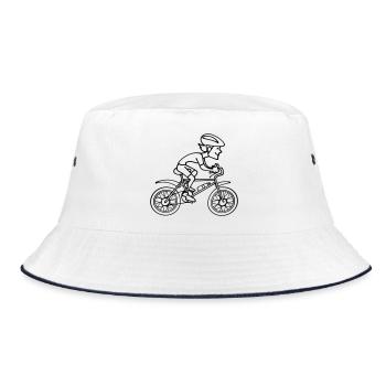 Cyclist - Bucket Hat - white/navy - Front