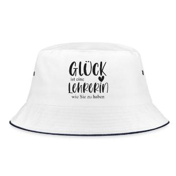 Lehrerin Danke Geschenk Abschied - Bucket Hat - Weiß/Navy - Vorne