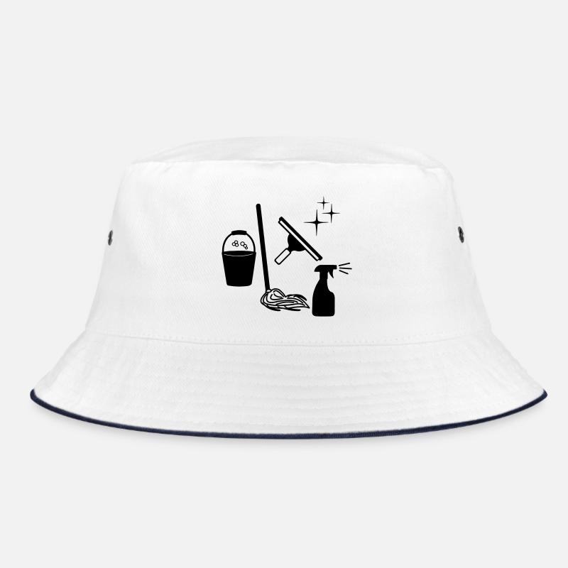 Cleaner window cleaner logo Bucket Hat