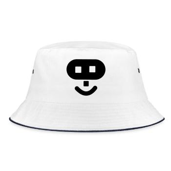 Hacker logo - Bucket Hat - white/navy - Front