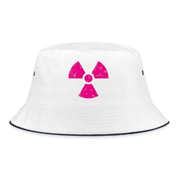 Radioactivity - Bucket Hat - white/navy - Front