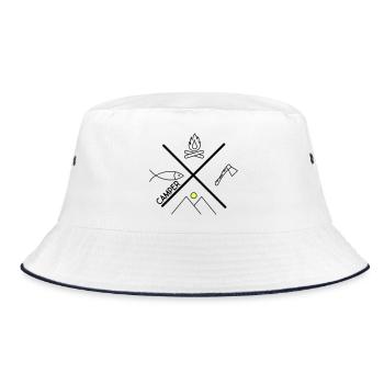 Fun design for campers - Bucket Hat - white/navy - Front