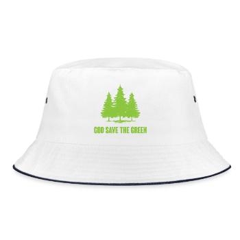God Save The Green - Bucket Hat - white/navy - Front